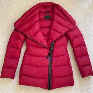 Qeren Light Weight Down Jacket in dark red